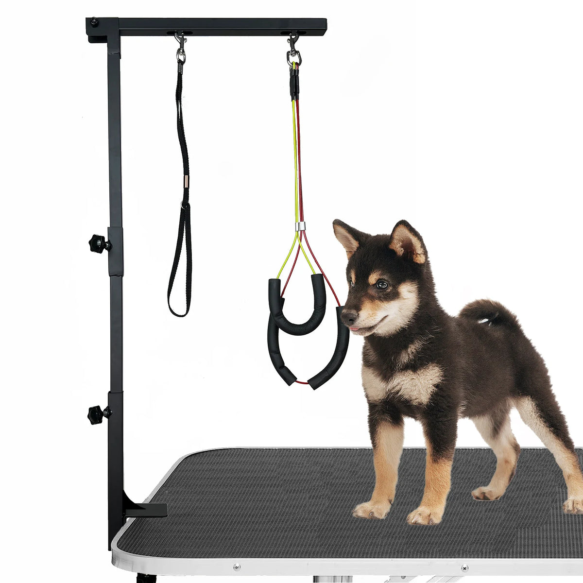 Adjustable Dog Grooming Arm with Table Clamp and Restraint Loops