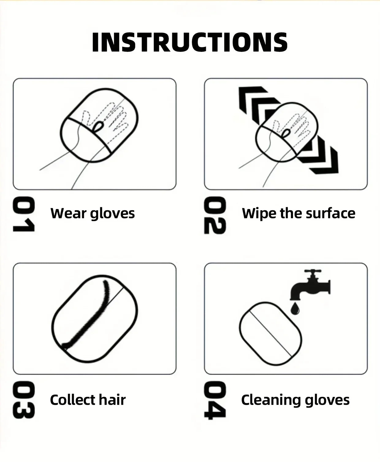 Pet Grooming Gloves Polypropylene Hair Removal Mitt For Cats
