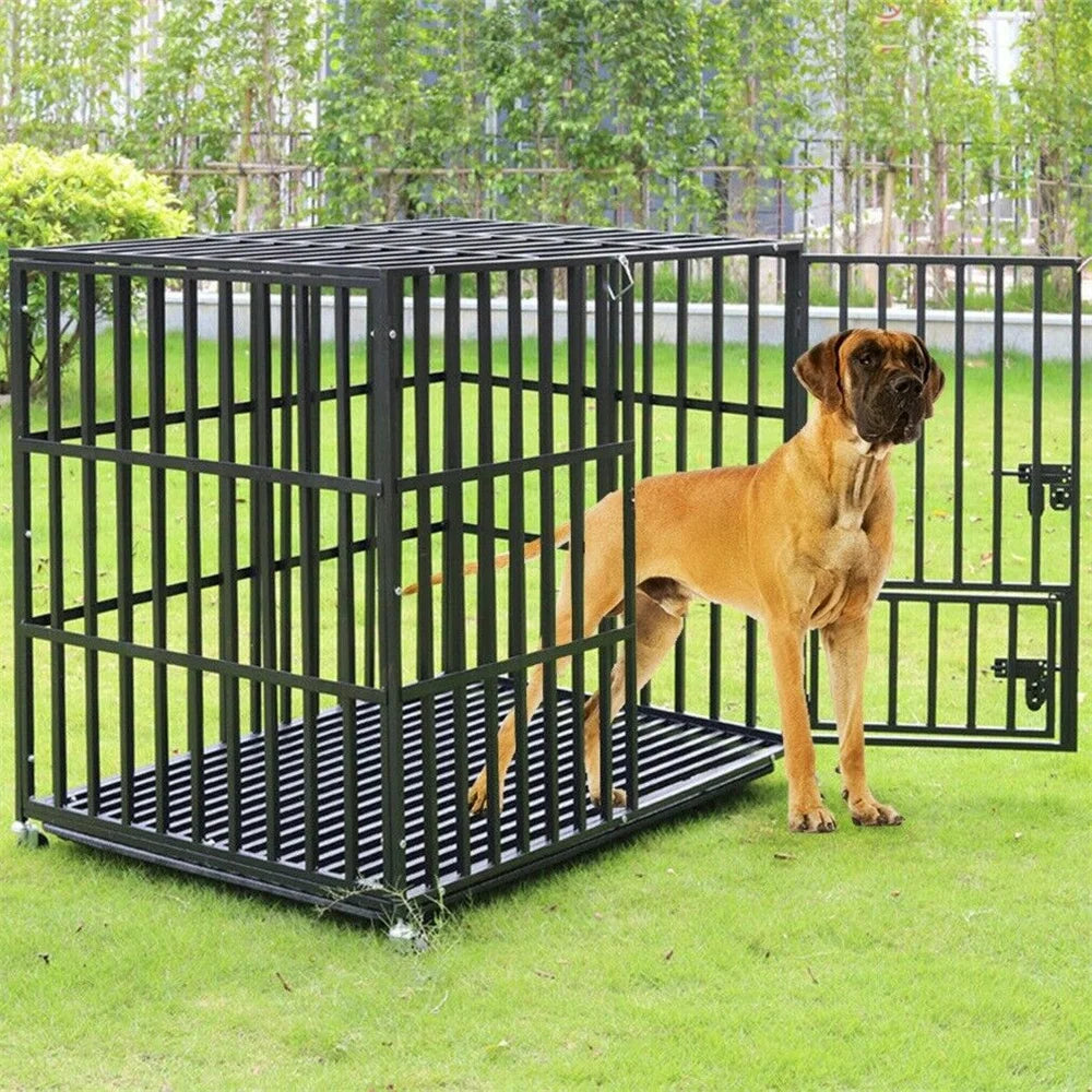 Borwar Heavy Duty Dog Crate Chew Resistant Square Tube Kennel