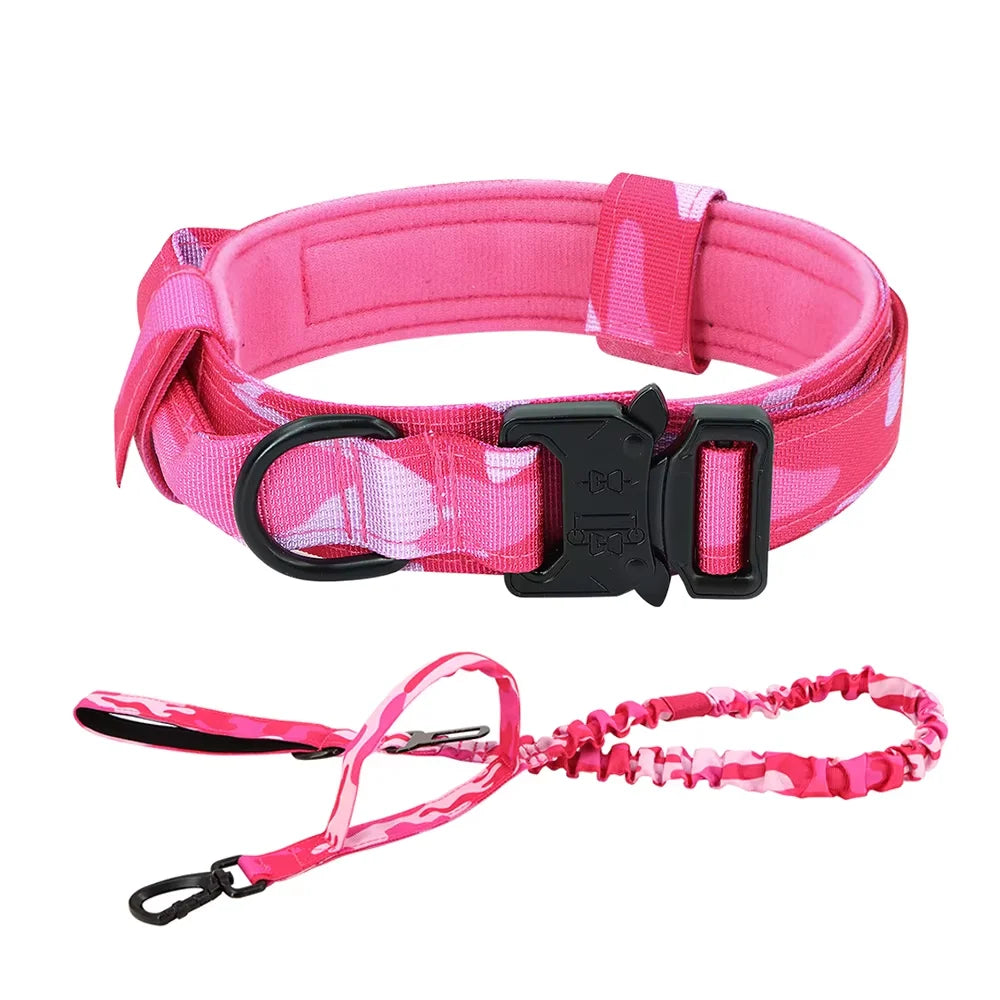 PETRAVEL Tactical Dog Training Collar Leash Set With Control Handle