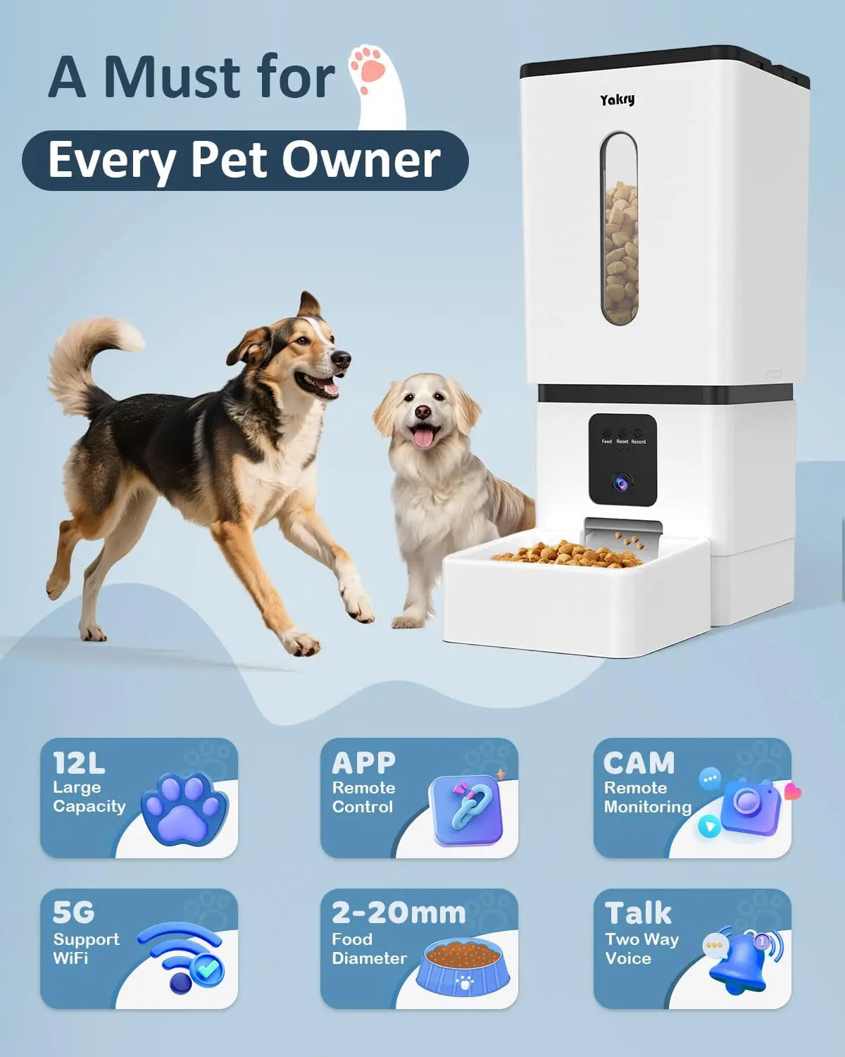 Smart Dog Feeder With Camera HD And WiFi App Control