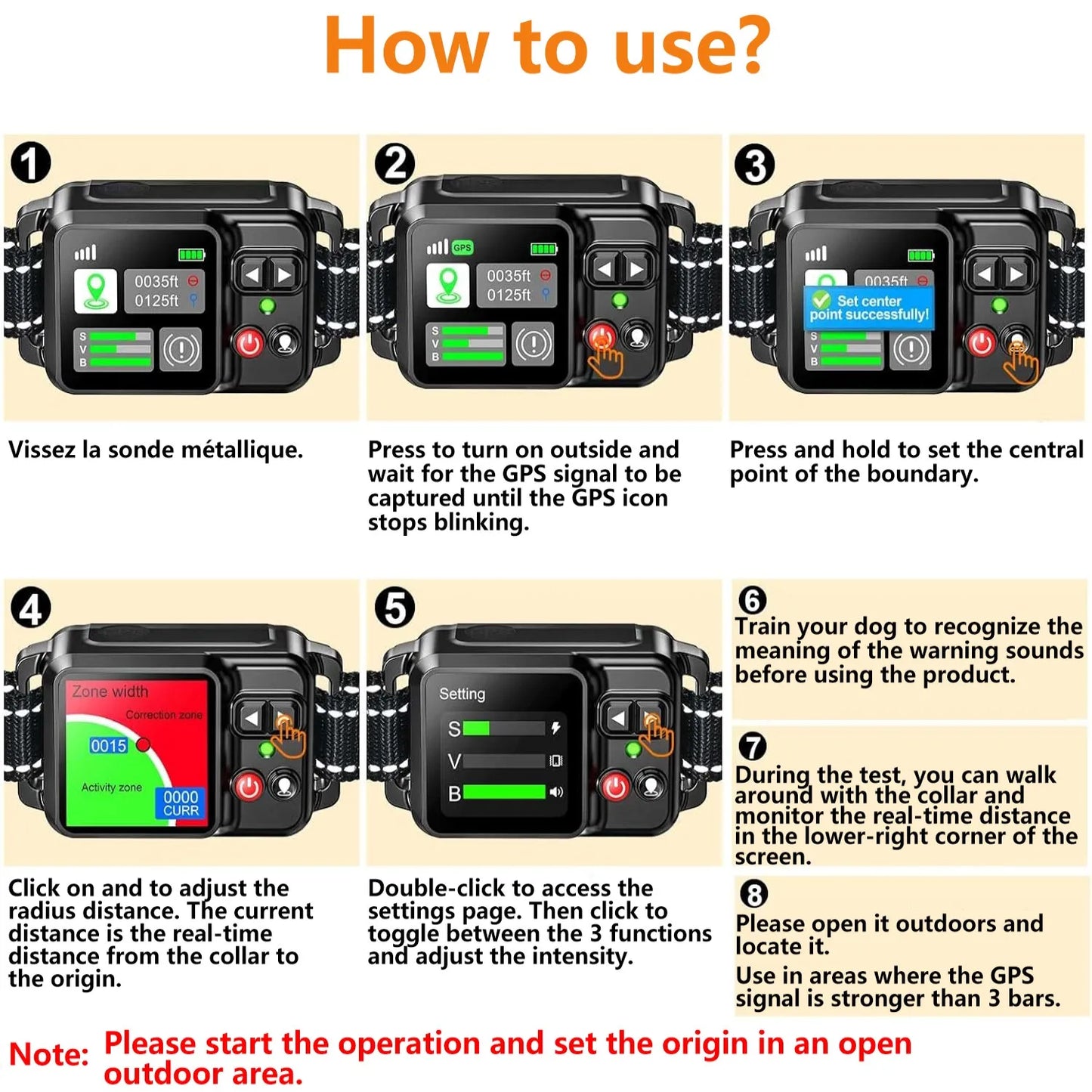 Petedu GPS Wireless Dog Fencing System With GPS Satellite Technology
