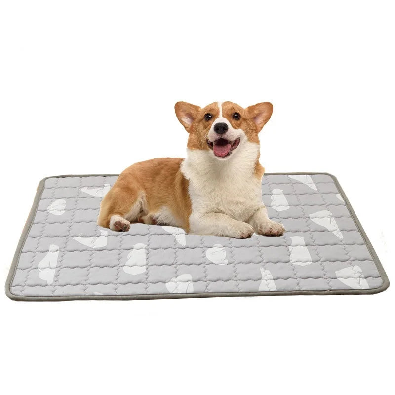 Pet Cooling Mat for Dogs and Cats Ice Silk Mattress