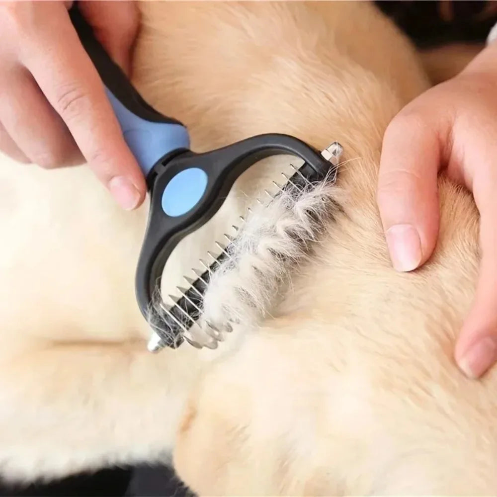Double Sided Stainless Steel Pet Grooming Brush Hair Remover Comb