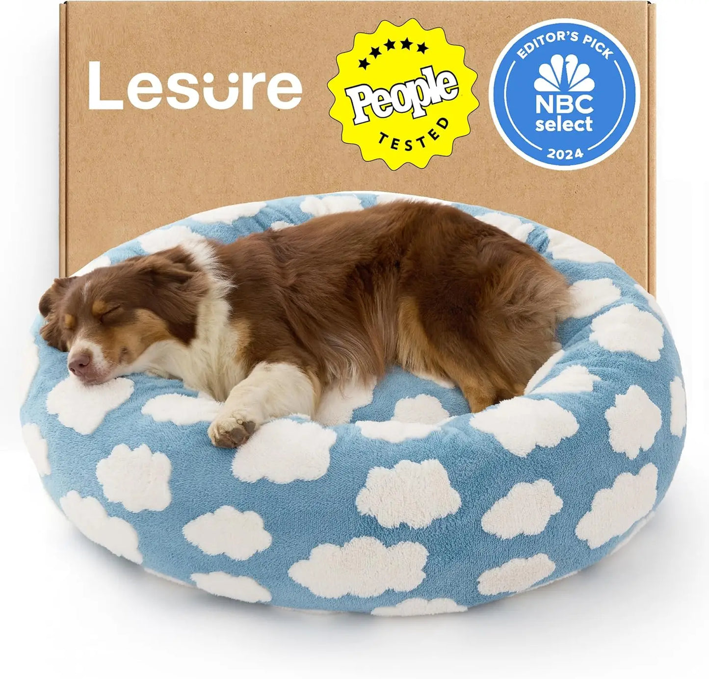 Donut Cat Bed Indoor Calming Plush With Anti Slip Bottom