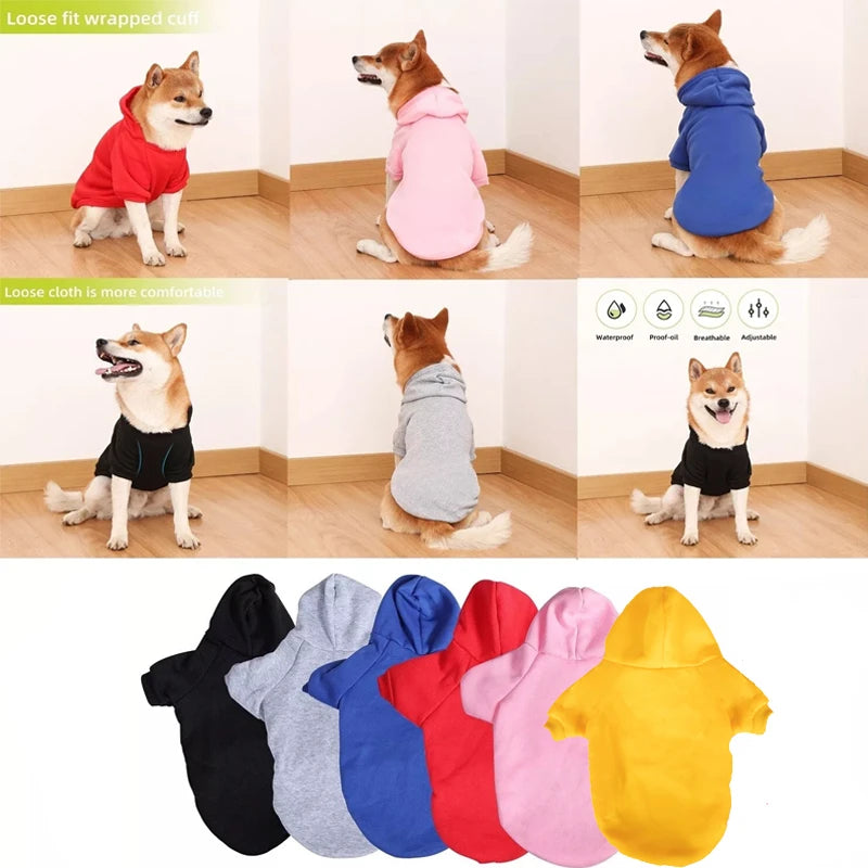 NONECN Dog Winter Hooded Sweatshirt Warm Coat for Dogs
