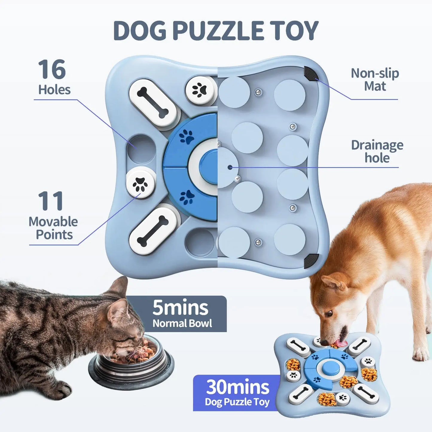 Dog Slow Feeder Puzzle Toy For Training And Mental Stimulation