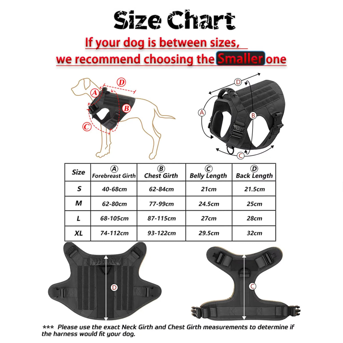 Padded Nylon Tactical Dog Harness Collar And Leash Set