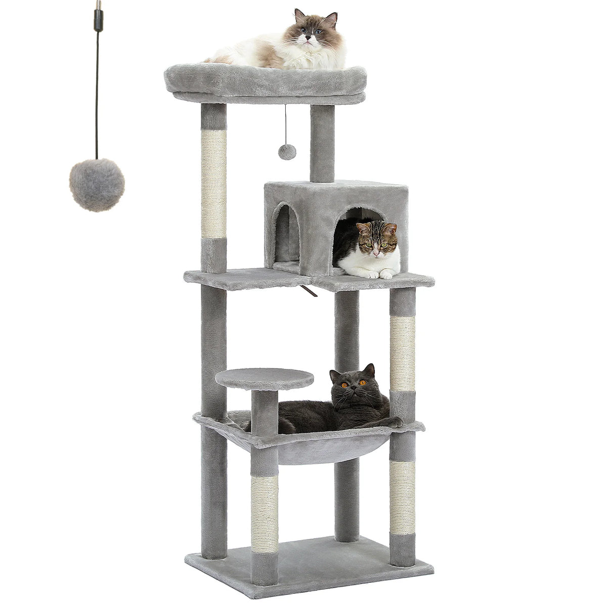 Pawz Road 5 Level Cat Tower For Large Cats Sisal Scratcher