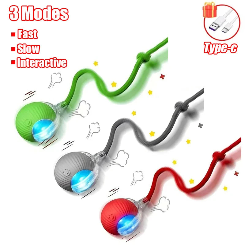 Automatic Rechargeable Rolling Ball Interactive Cat Toy