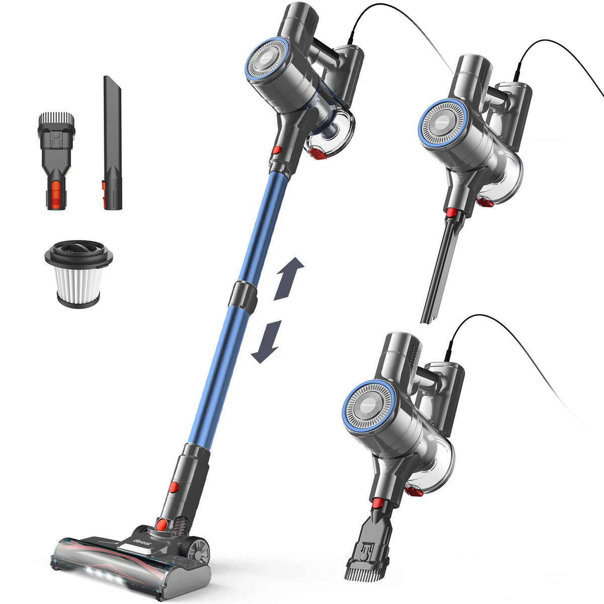 INSE I8 Corded Stick Vacuum Cleaner 600W 6 In 1 Portable