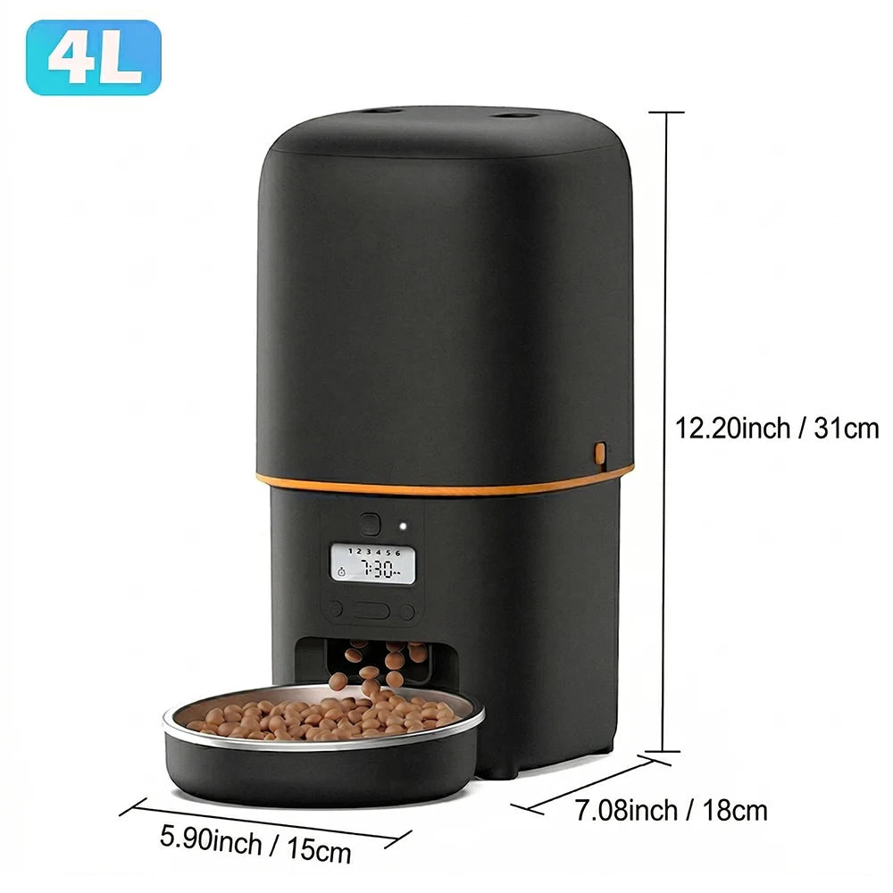 Nityers Automatic Cat Feeder With Key Control And Voice Recorder