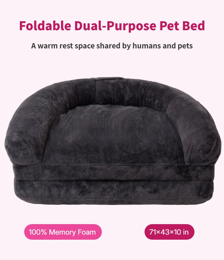 Dual Use Pet Bed and Plush Cuddler Mat for Comfort