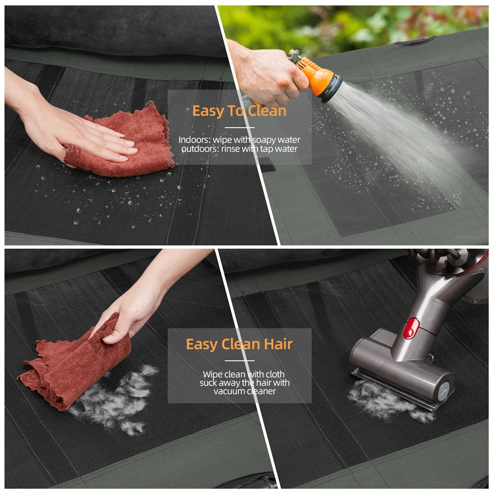 BORWART Outdoor Raised Dog Bed With Cooling Breathable Mat