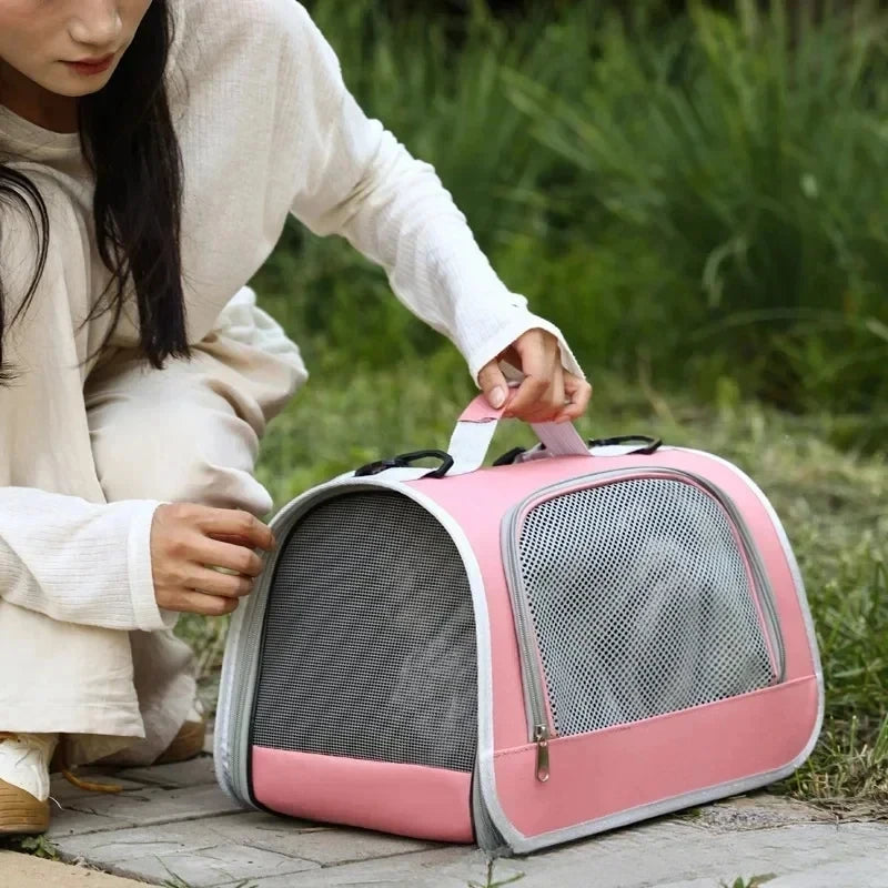 Portable Pet Carrier Handbag for Cats and Dogs Shoulder Bag