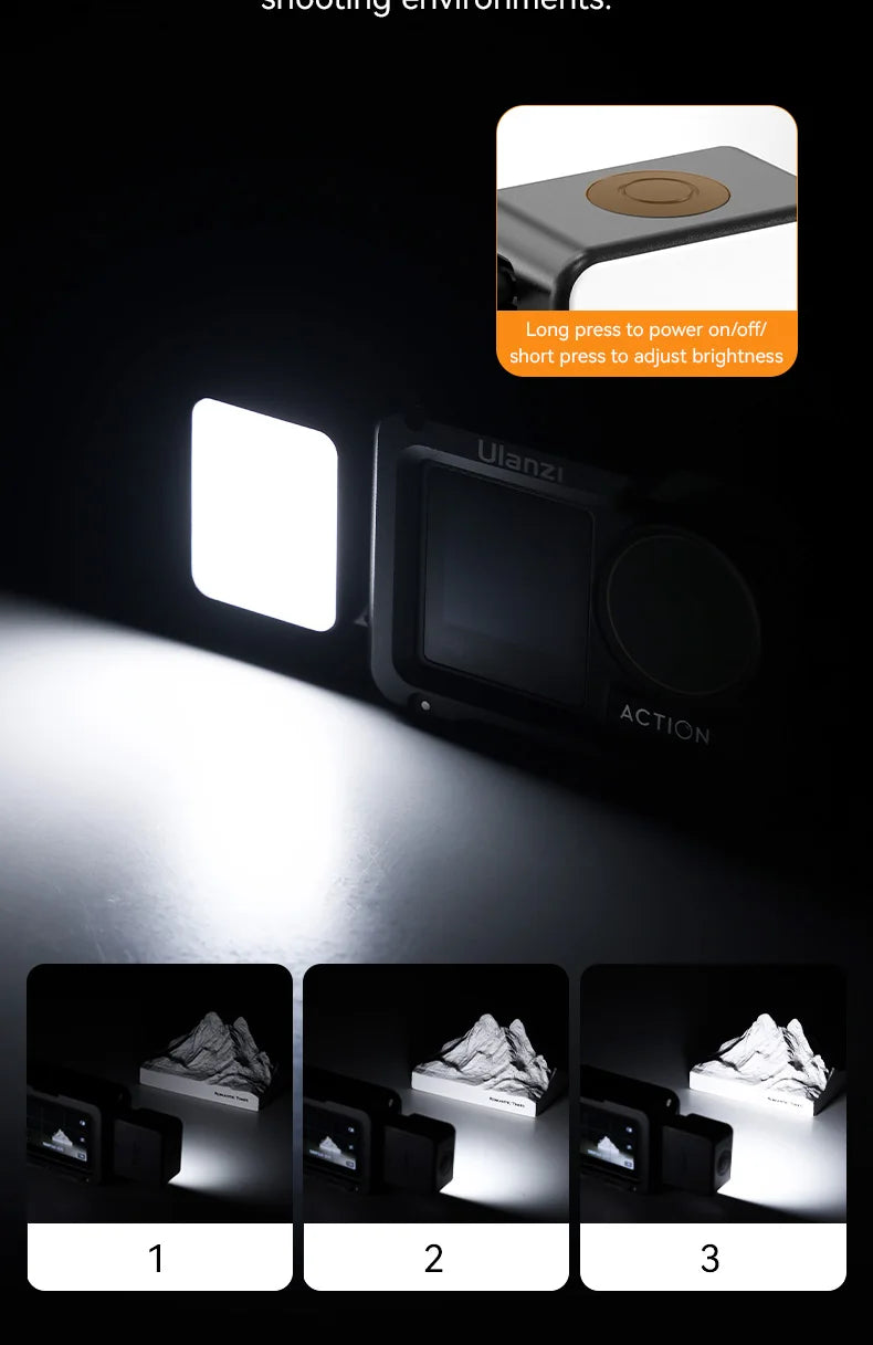 Ulanzi Waterproof Magnetic LED Fill Light for DJI Action Cameras