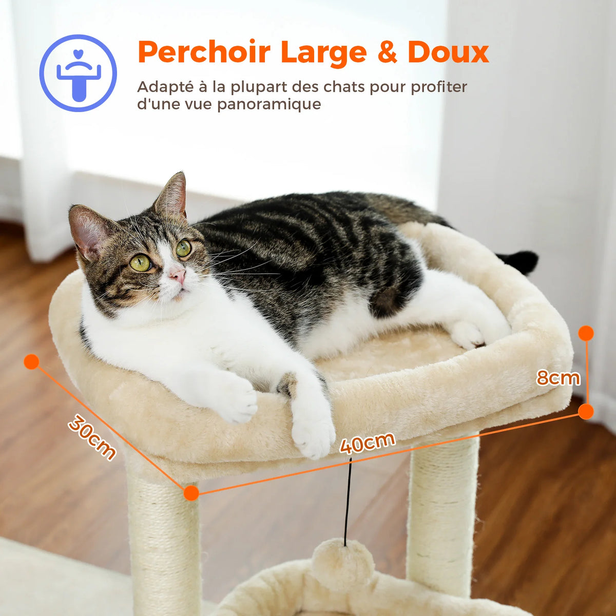 PAWZ Road Cat Tree With Sisal Posts And Cozy Condo