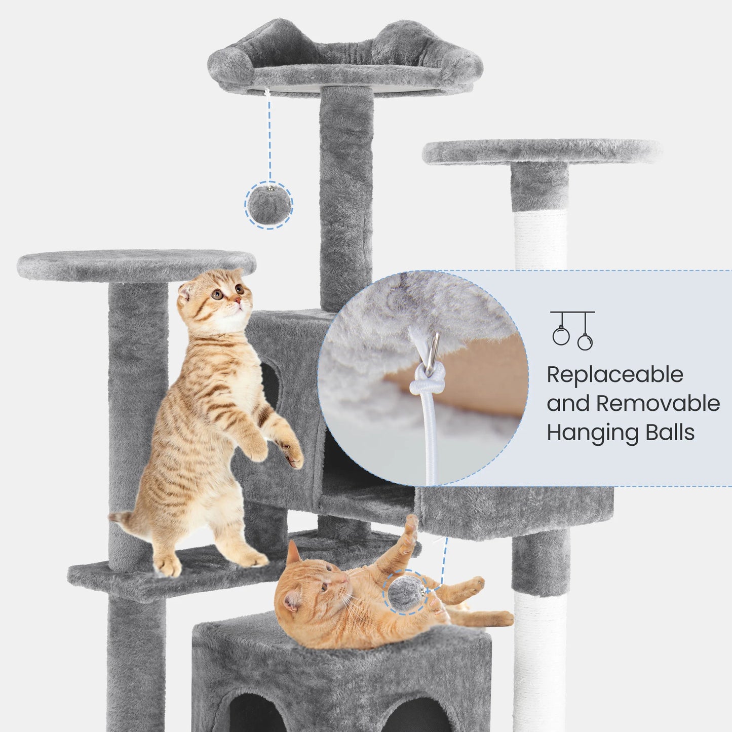 MCQ Indoor Cat Tree Tower Multi Level With Sisal Scratching Post