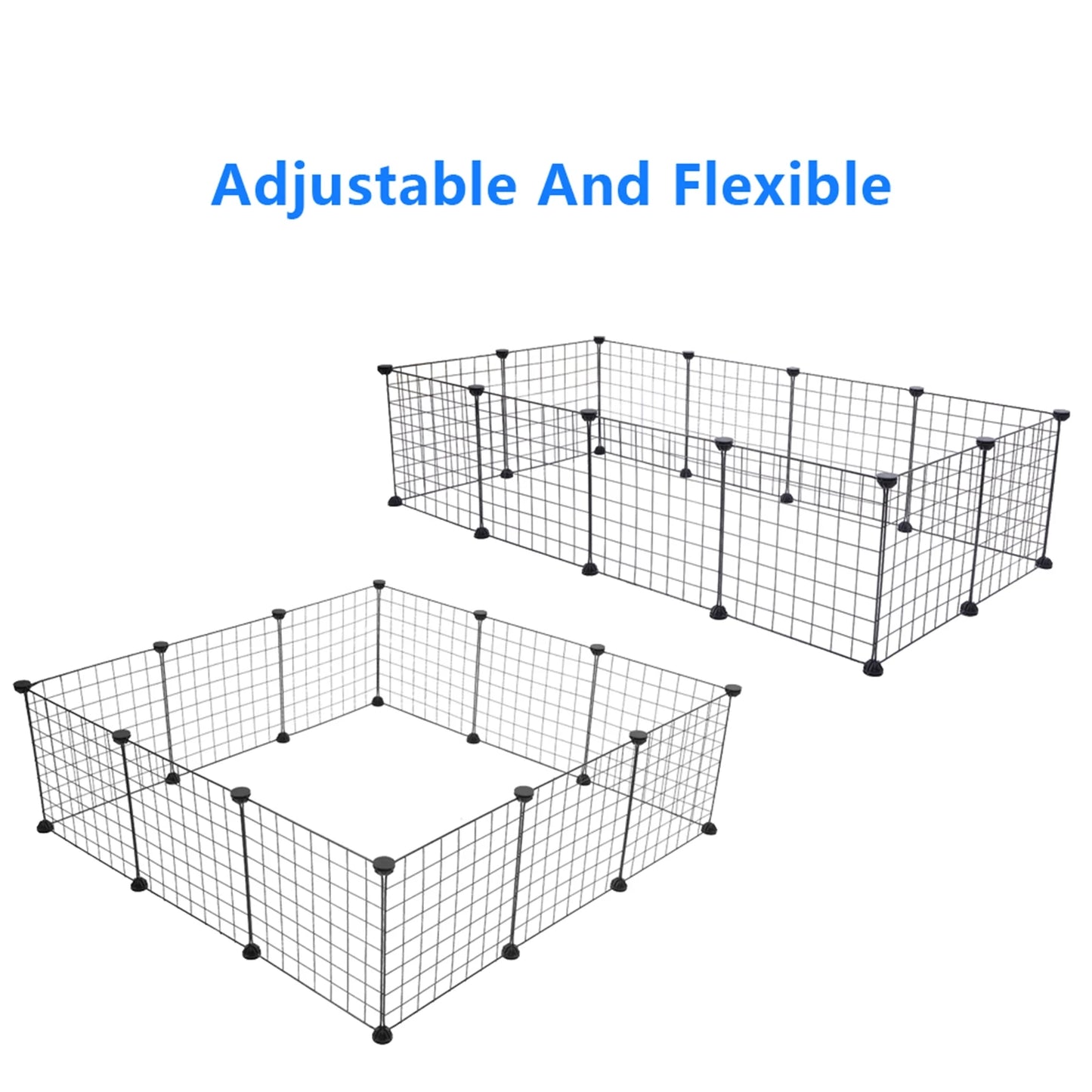 Portable Metal Wire Pet Playpen For Small Animals Guinea Pigs Rabbits