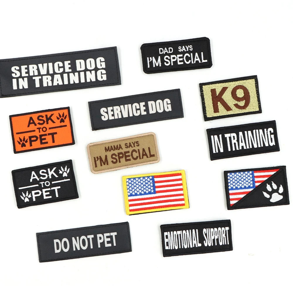 PETRAVEL Tactical Dog Harness Set with Collar Leash and Patches