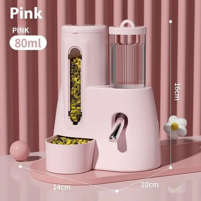2 In 1 Hamster Feeder And Waterer Automatic Dispenser