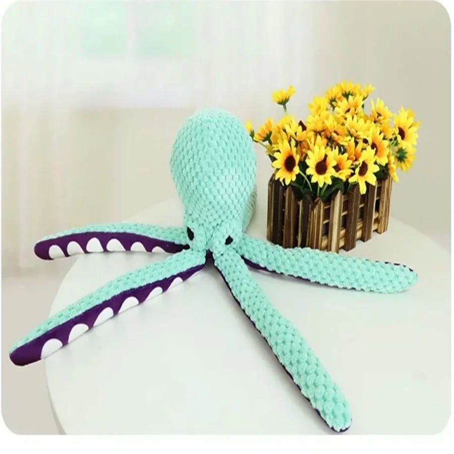 Pet Plush Octopus Dog Toy Non Electric Interactive Toy