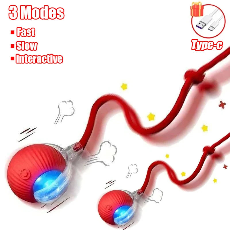 Automatic Rechargeable Rolling Ball Interactive Cat Toy