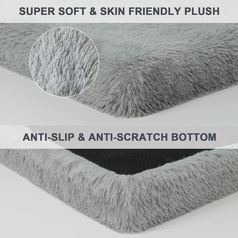 Plush Dog Bed Mat For Pets Removable Washable Cover
