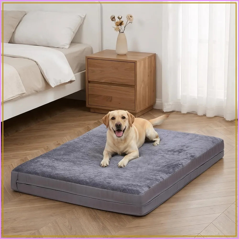 Waterproof Dog Bed For Crate Reversible Kennel Bed Anti Slip Washable