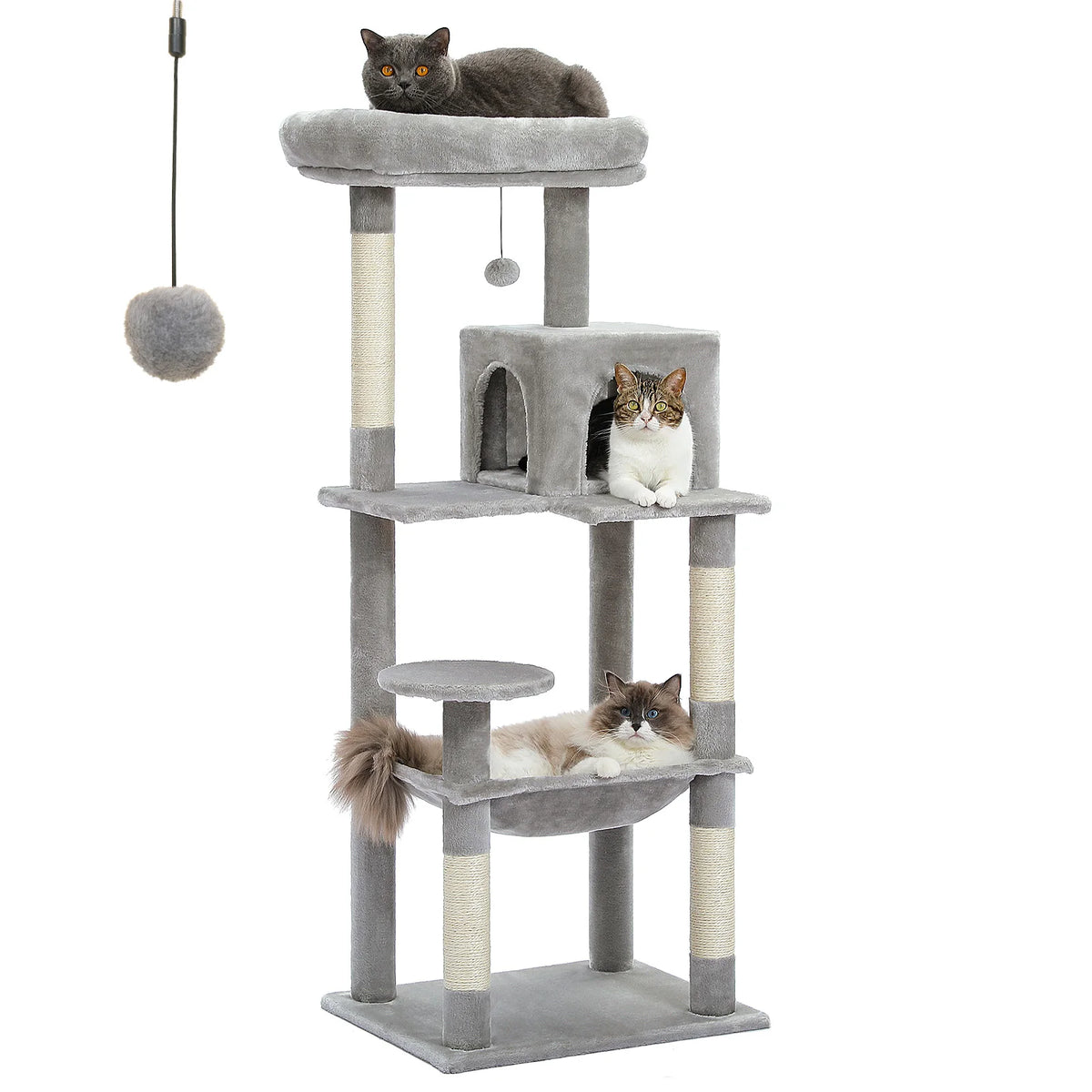 Pawz Road 5 Level Cat Tower For Large Cats Sisal Scratcher