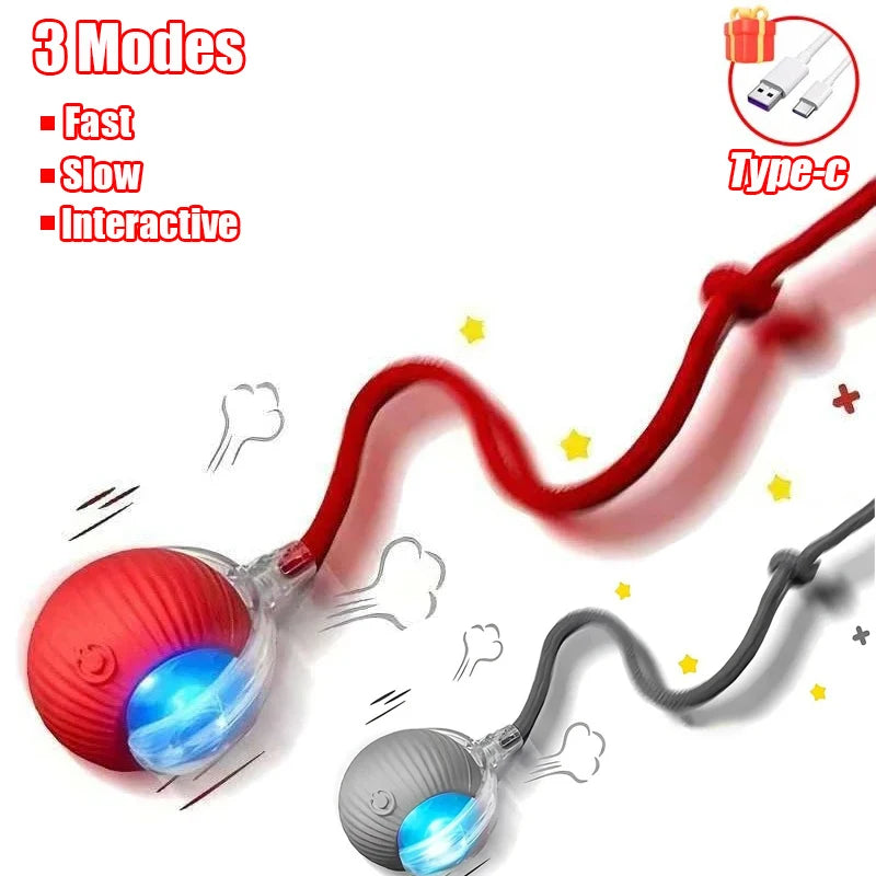 Automatic Rechargeable Rolling Ball Interactive Cat Toy