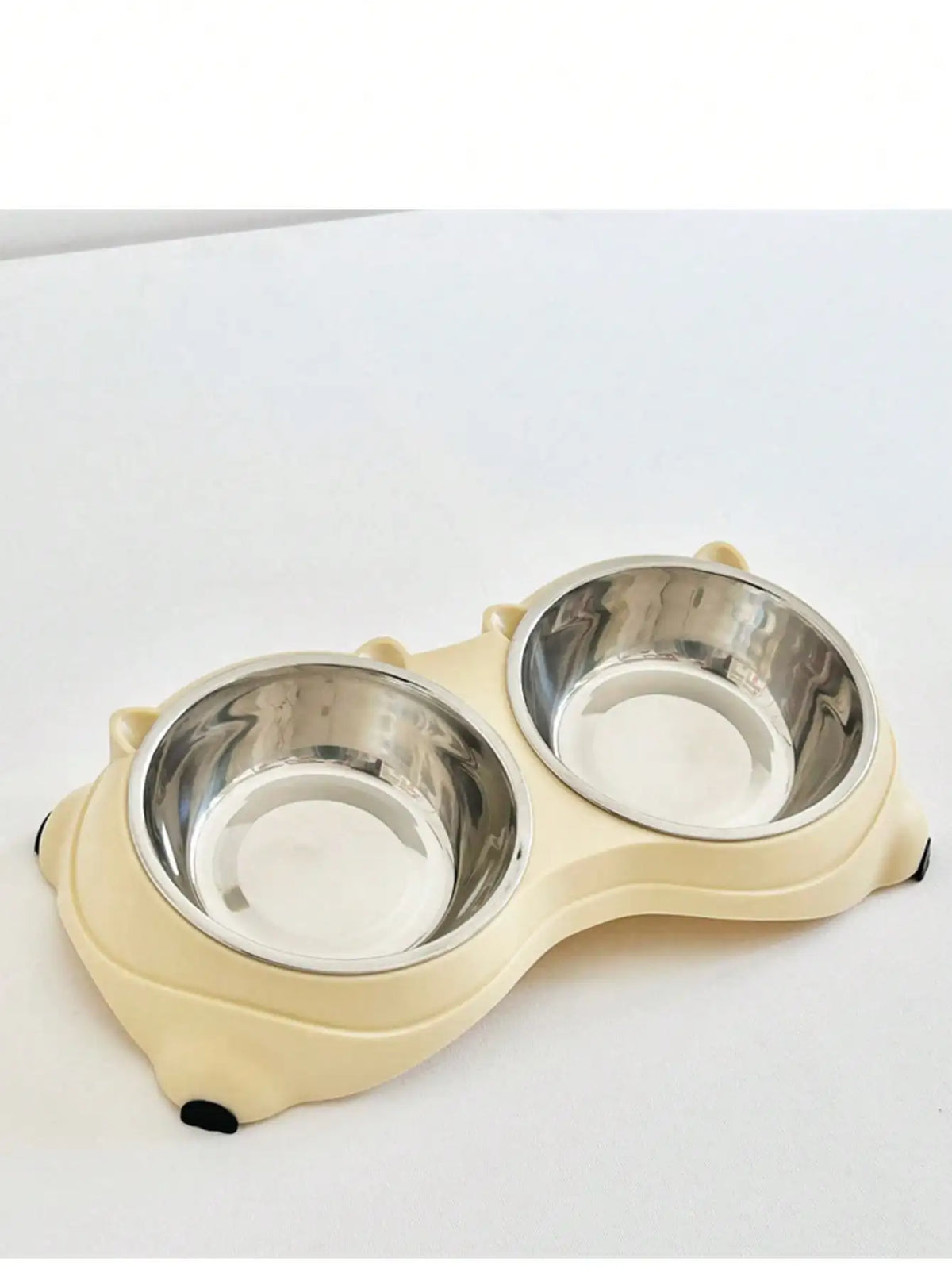 Double Stainless Steel Pet Bowl Set With Non Slip Base