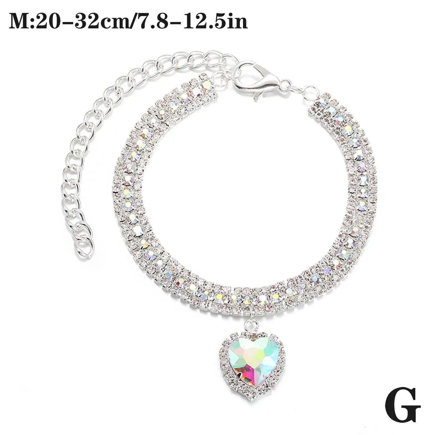 Rhinestone Diamante Dog Cat Collar Necklace Crystal Bling