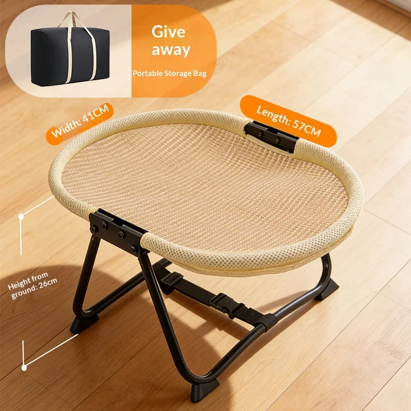 Elevated Folding Cat Bed With Breathable Mesh And Washable Cover