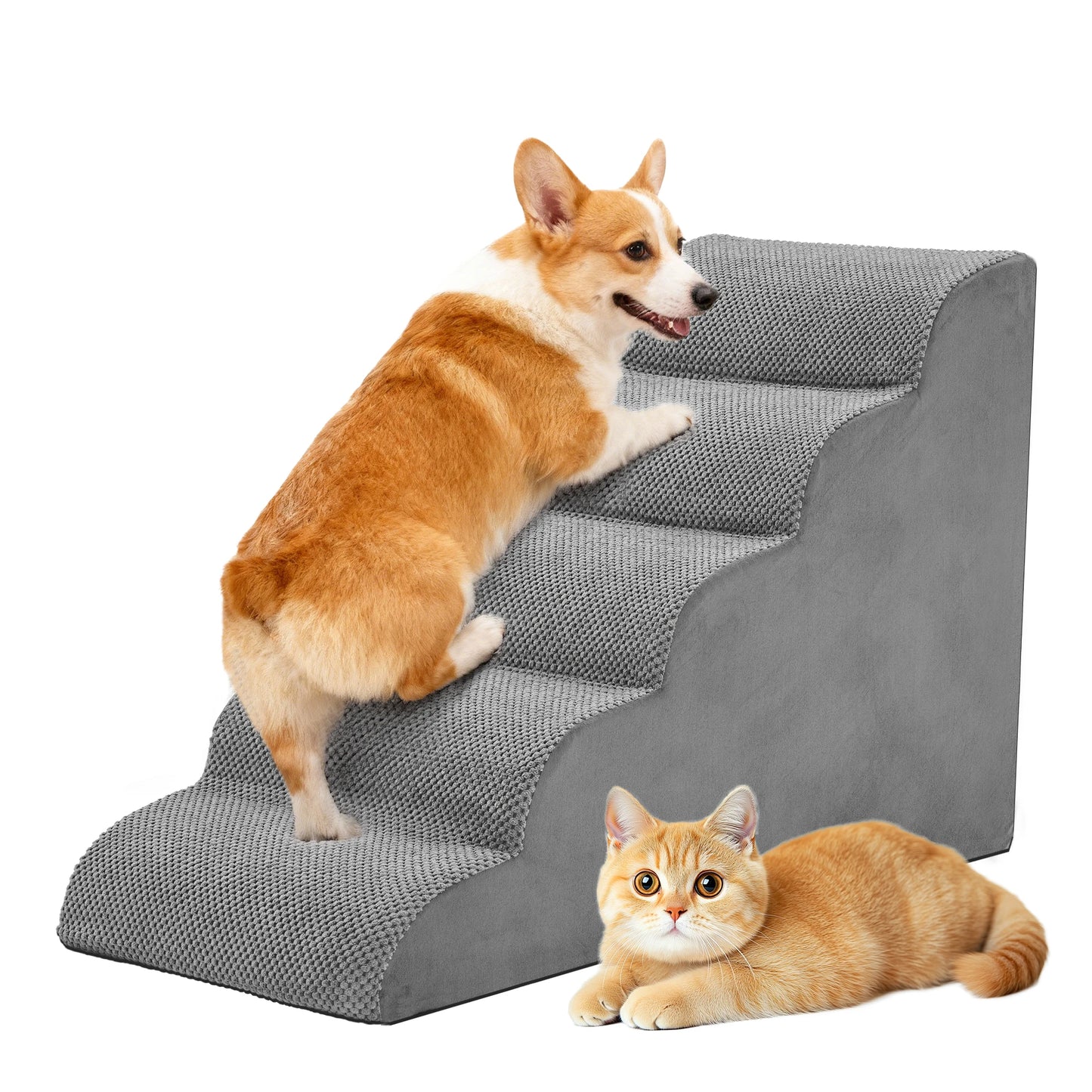 High Density Foam Dog Stairs Three To Five Steps Curved Indoor Ramp