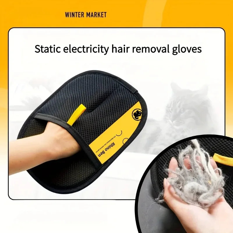 Pet Grooming Gloves Polypropylene Hair Removal Mitt For Cats