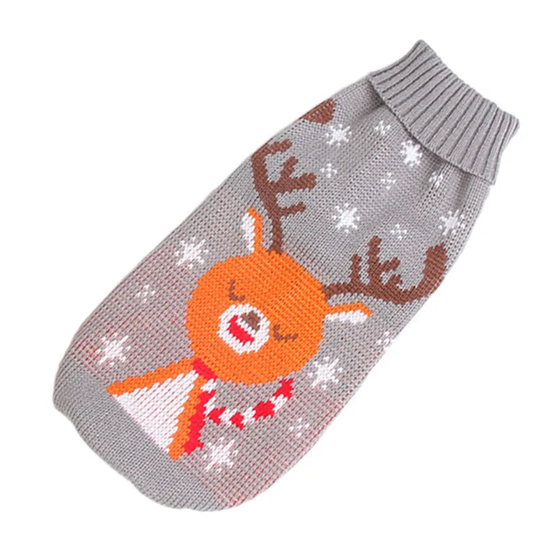 NONECN Wool Dog Sweater For Winter Warmth Striped Knit