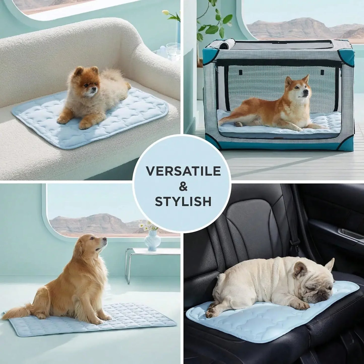 Summer Pet Cooling Mat For Dogs And Cats Self Cooling Pad Breathable Bed