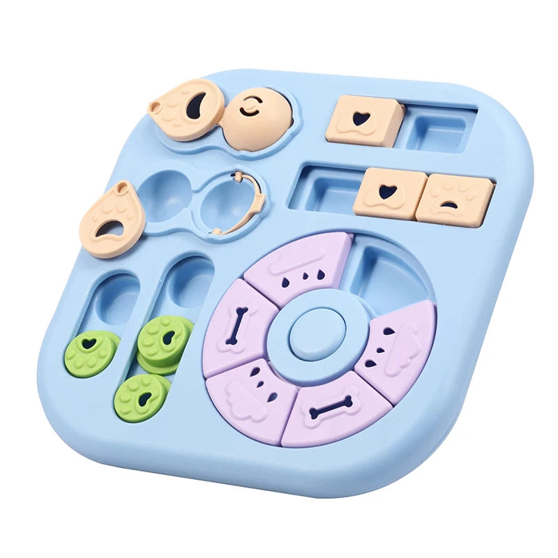 Rotating Dog Puzzle Toy With Treat Dispenser And Slow Feeder