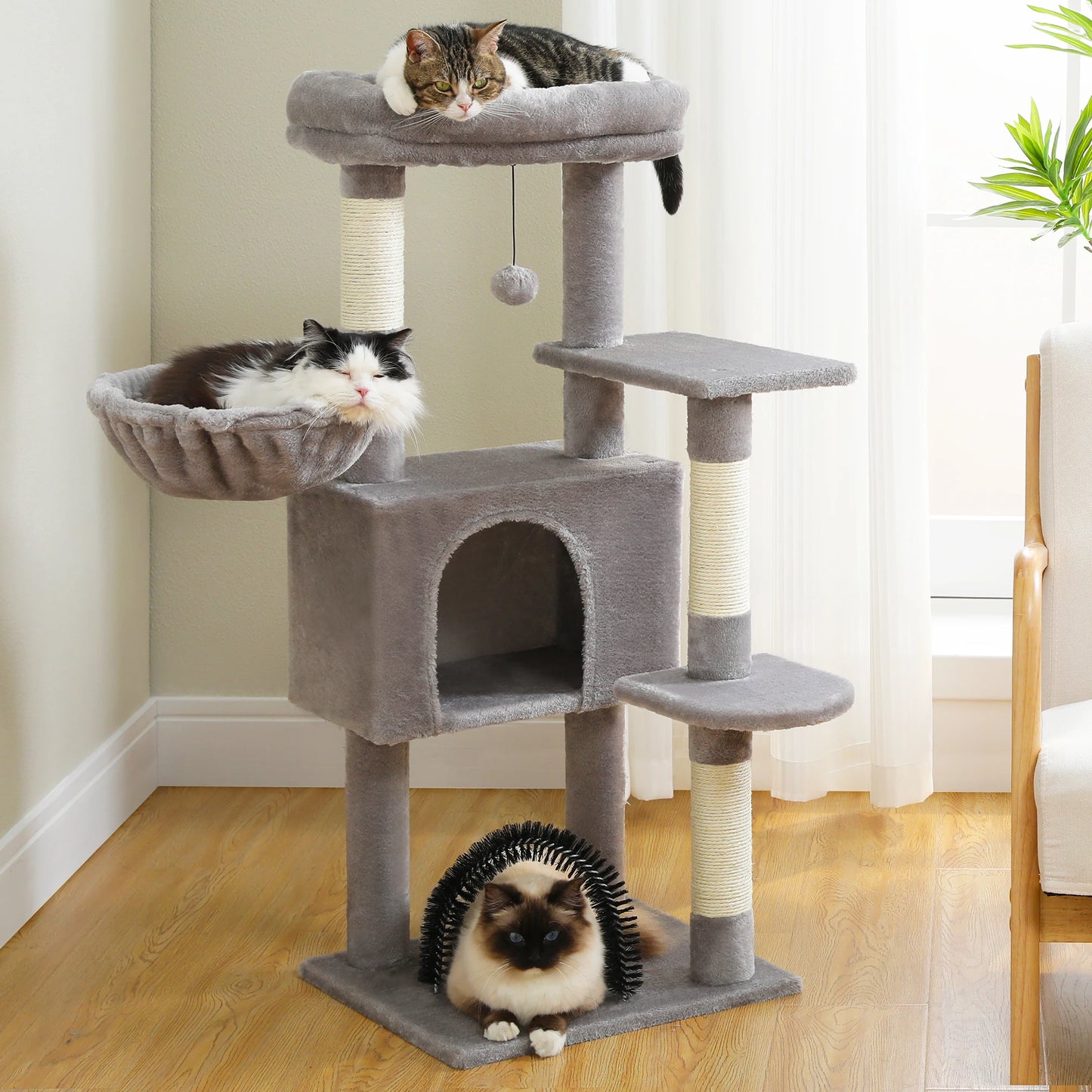PAWZ Road Multi Level Cat Tree Tower With Sisal Posts