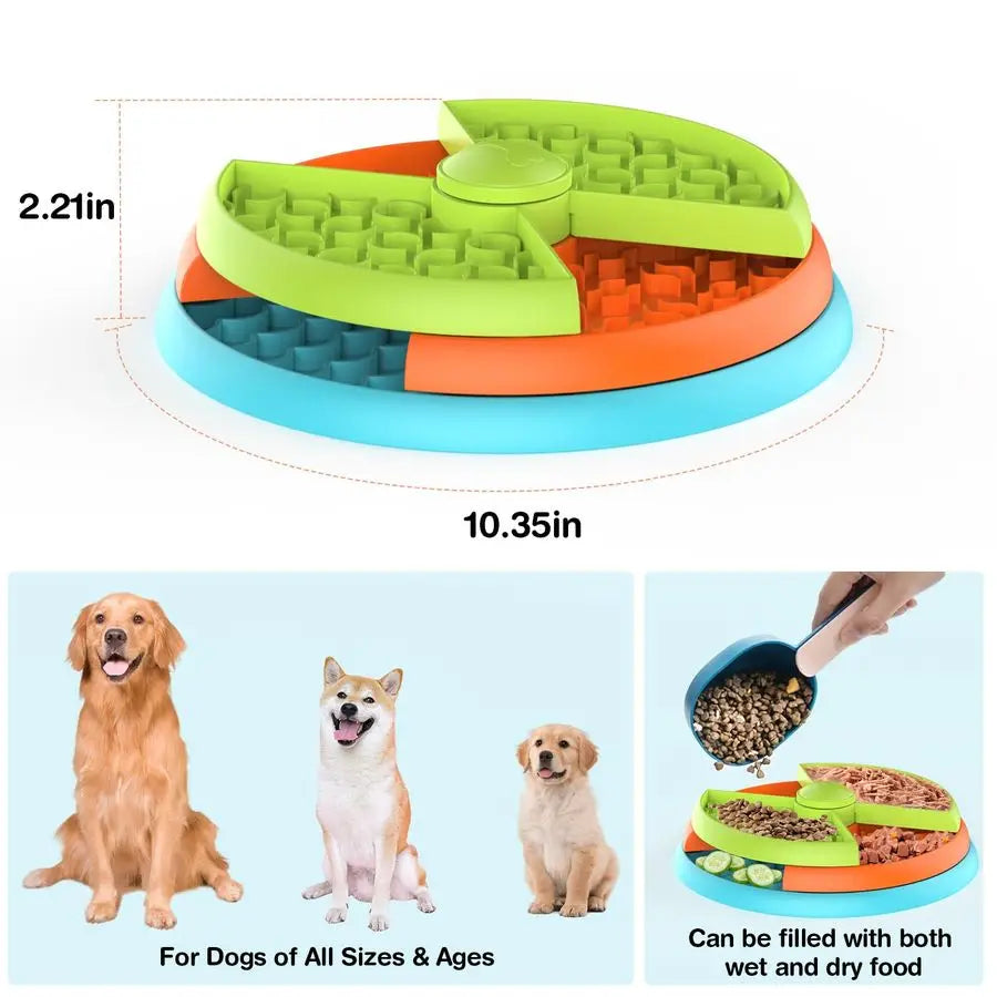 Three Layer Slow Feeding Wooden Dog Bowl Puzzle Feeder