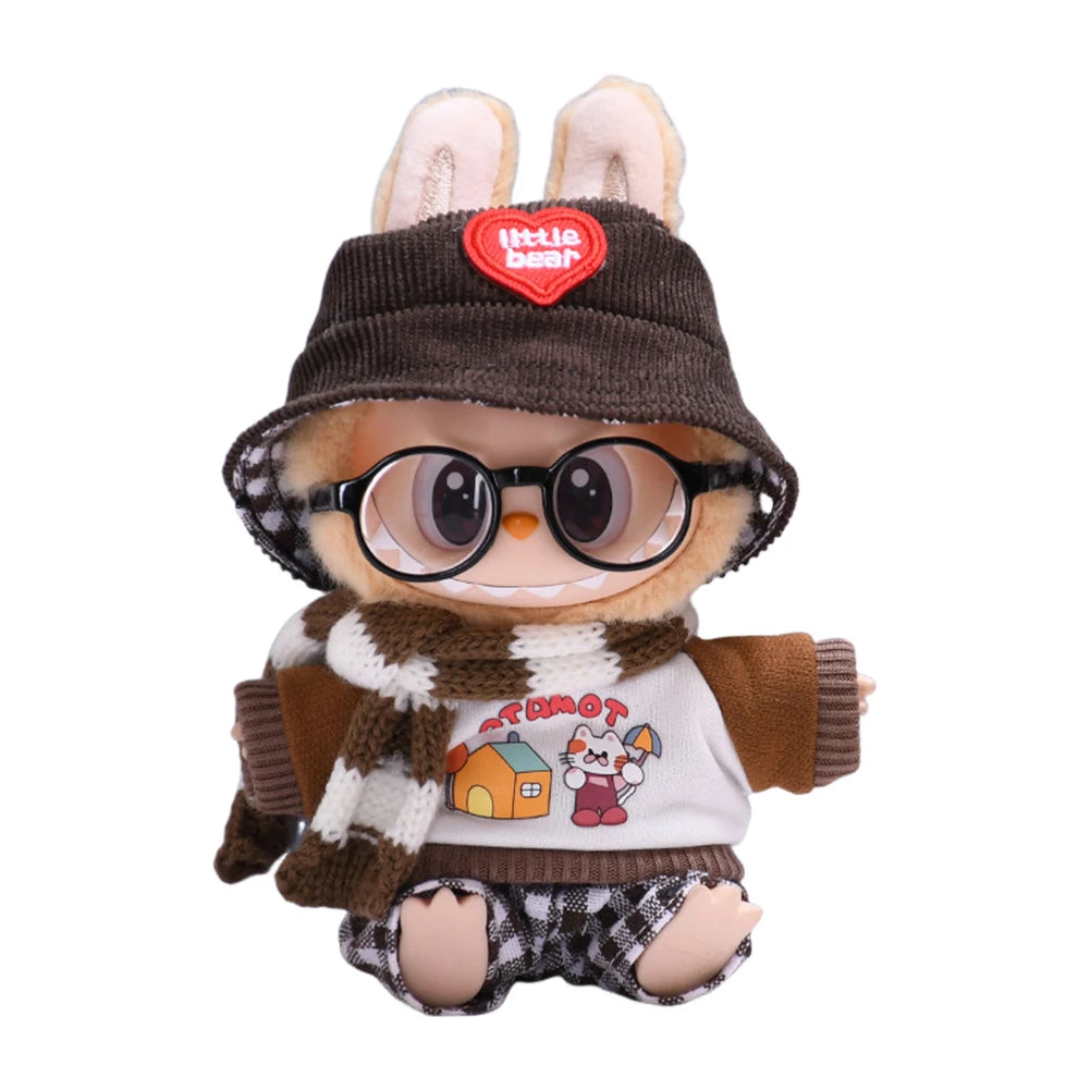 Unisex Plush Doll Clothes Outfit Set Accessory For Collectible Dolls