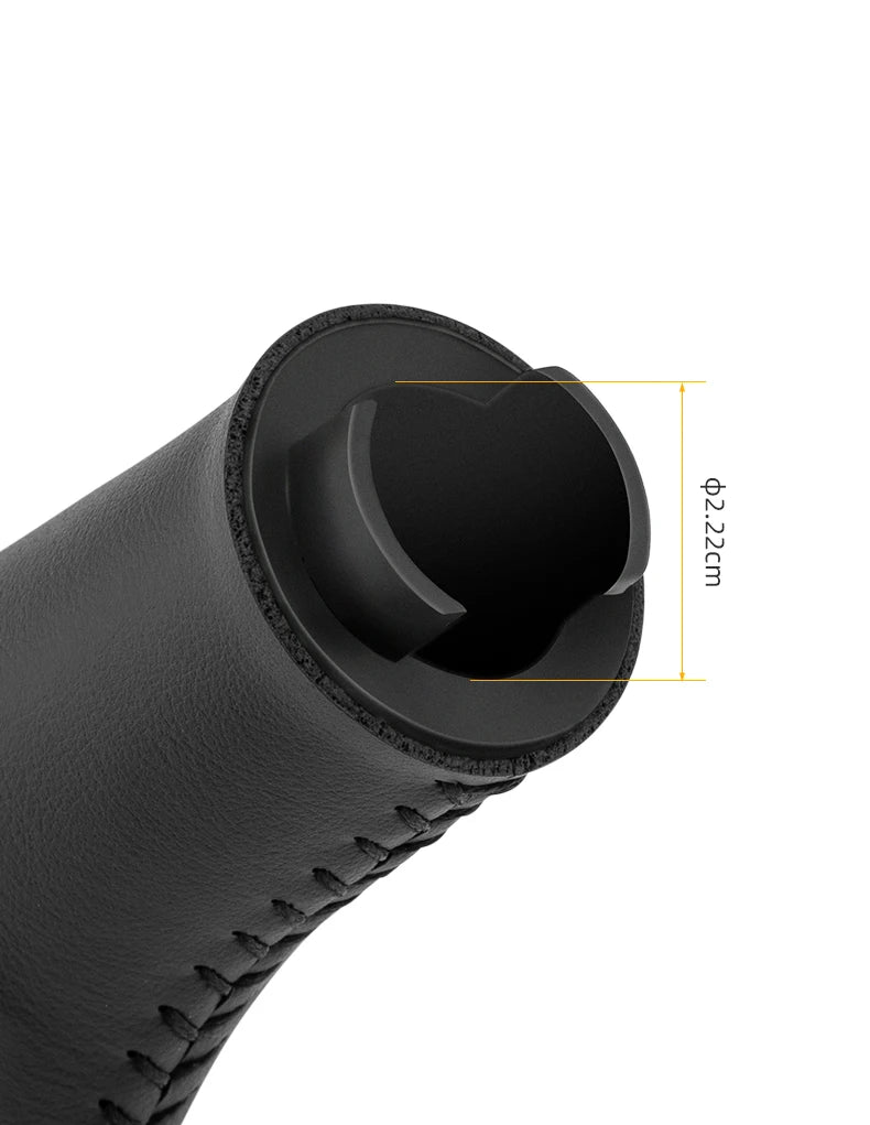 ROCKBROS Aluminum Alloy Leather Bicycle Handlebar Grips for Comfortable Riding