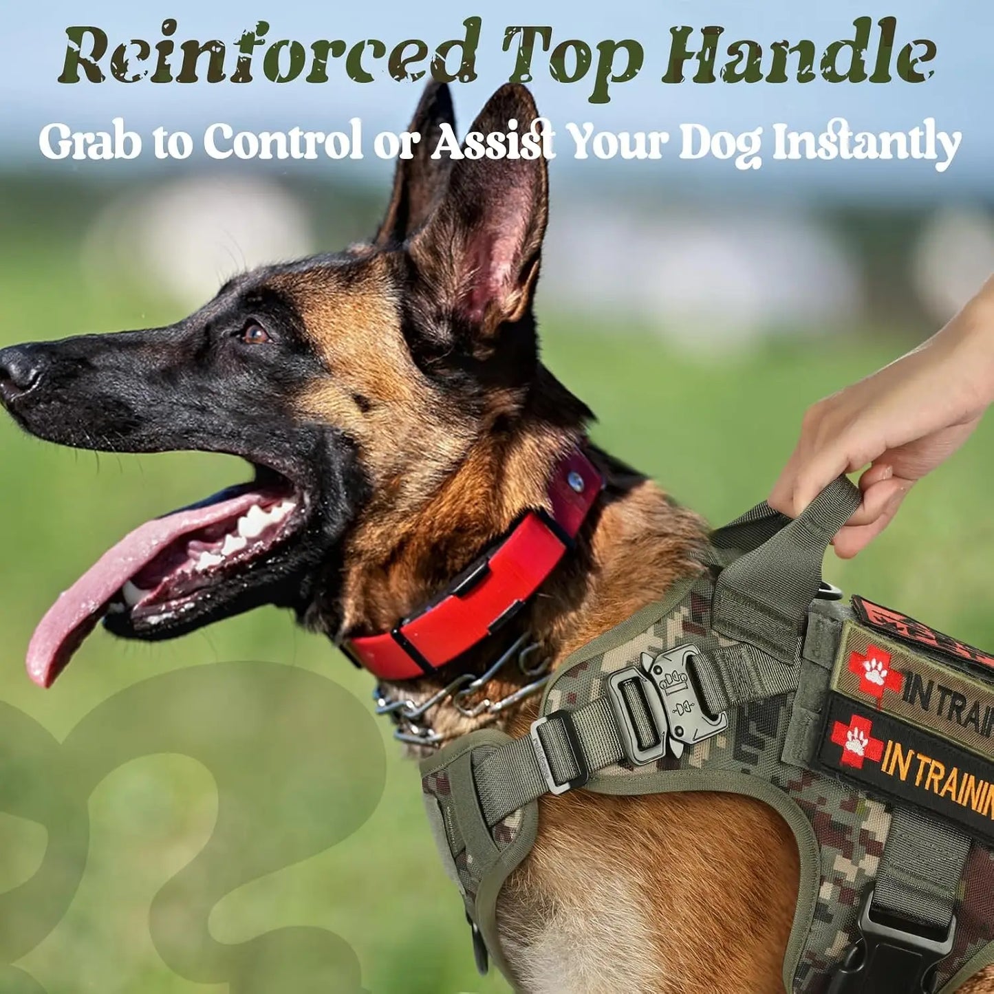 Tactical Dog Harness No Pull Vest For Training And Walking With Handle