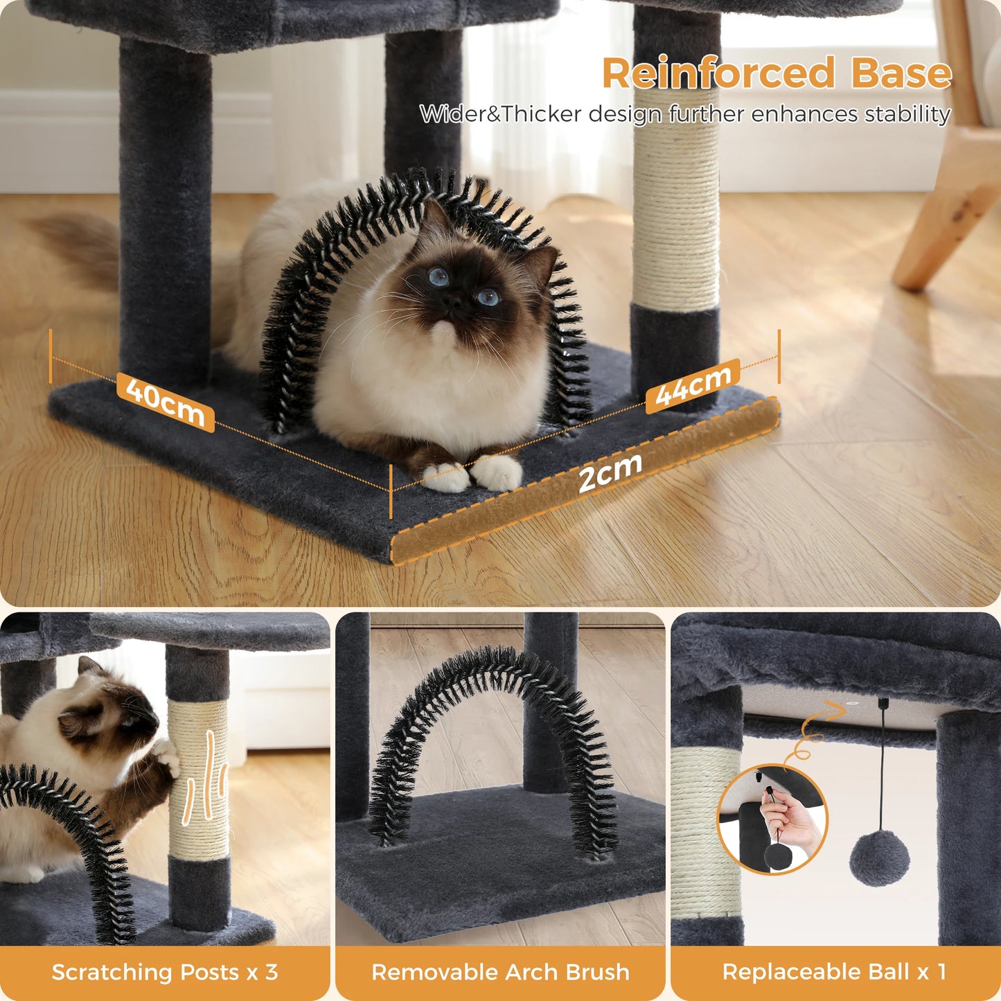 PAWZ Road Multi Level Cat Tree Tower With Sisal Posts