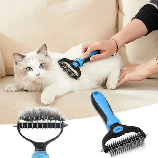 Double Sided Stainless Steel Pet Grooming Brush Hair Remover Comb