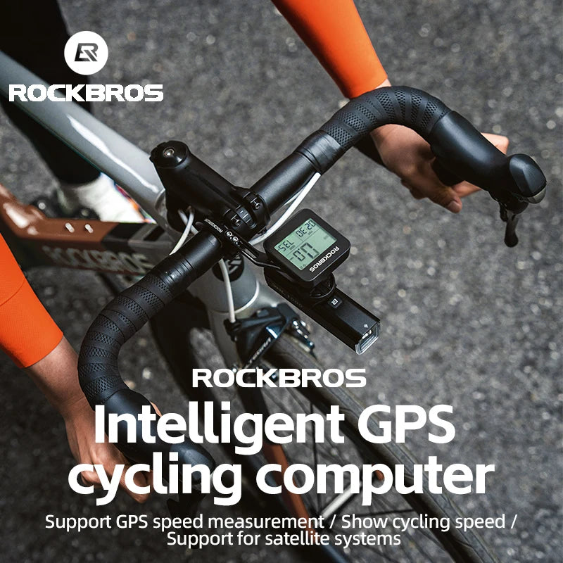 ROCKBROS GPS Bike Computer Speedometer Waterproof Wireless Cycling Odometer