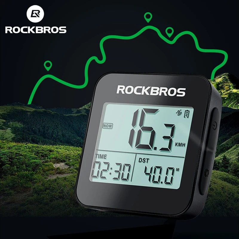ROCKBROS GPS Bike Computer Speedometer Waterproof Wireless Cycling Odometer