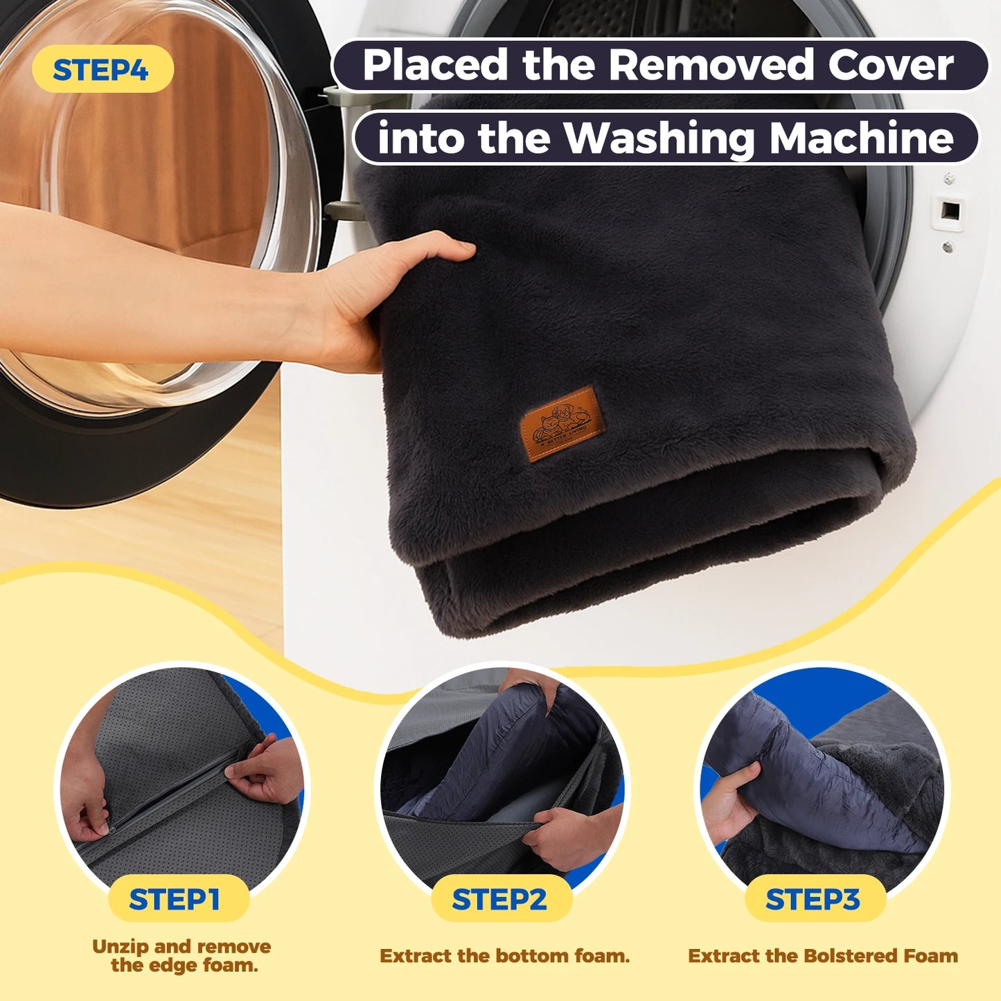 PAWZ Road Foldable Dog Bed Plush Sofa for Large Dogs