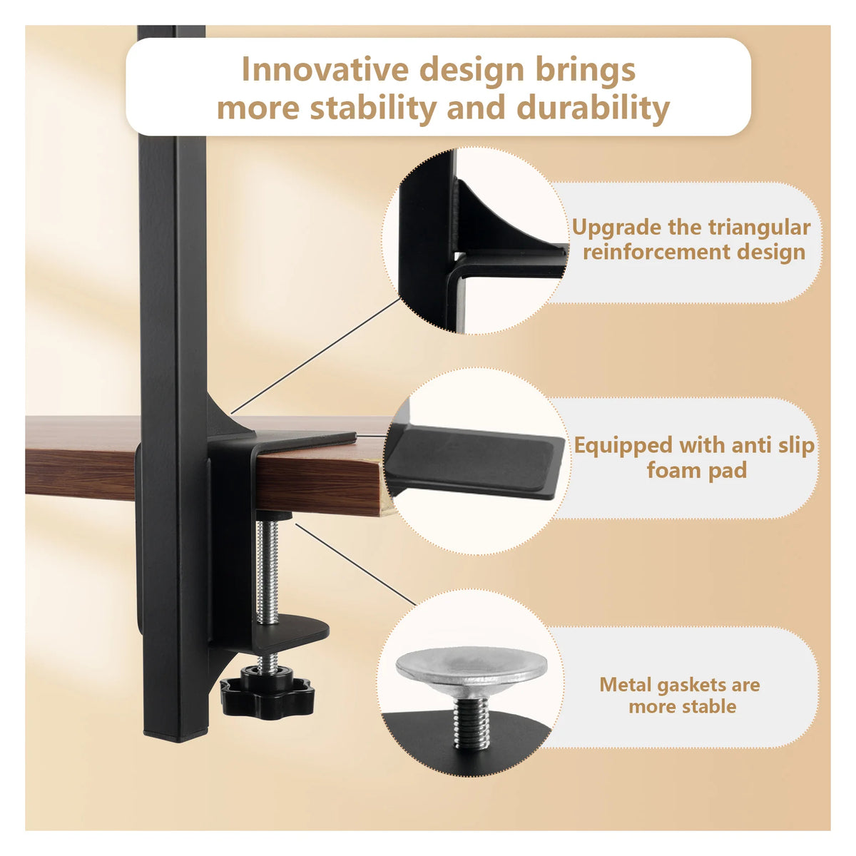 Adjustable Dog Grooming Arm with Table Clamp and Restraint Loops